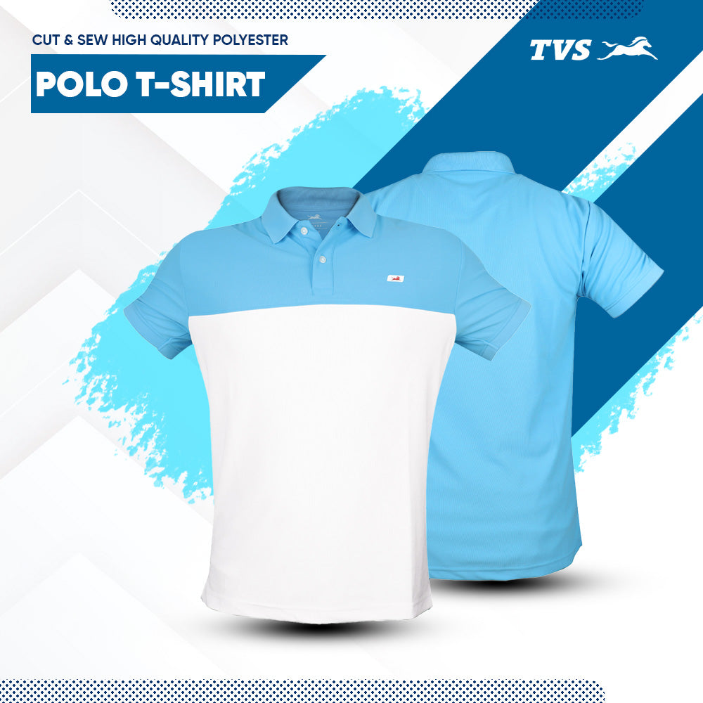 TVS Polyester Polo T-Shirt High-Quality Cut and Sew Design